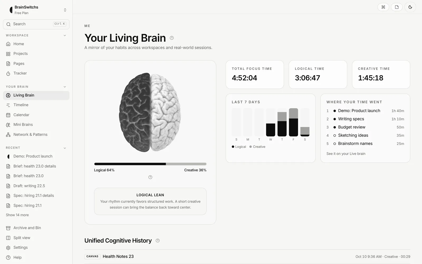 Your Living Brain balance